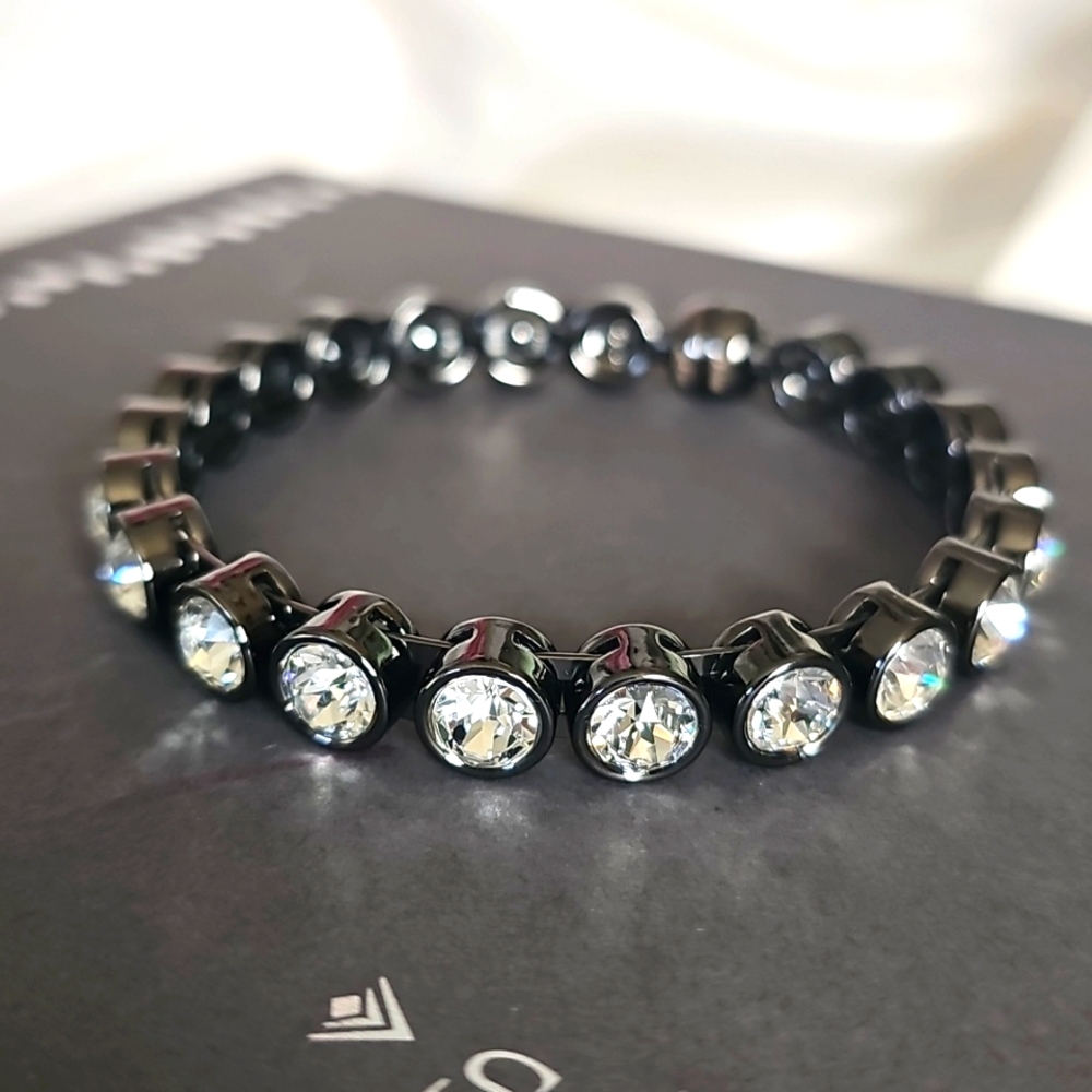 NEW Silpada Glamour Swarovski Crystal Hematite Bracelet